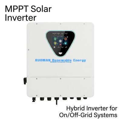 6KW সৌর হাইব্রিড ইনভার্টার ডুয়াল এমপিপিটি এবং আইপি 65 রেটিং সহ হোম এবং বাণিজ্যিক ব্যবহারের জন্য