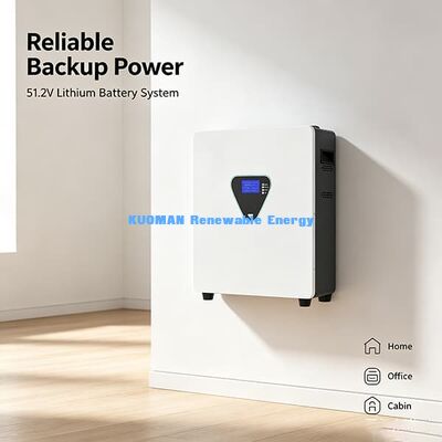 উচ্চ ক্ষমতা 51.2V 100Ah 6000 চক্র গভীর চক্র লিথিয়াম আয়ন ব্যাটারি অফ-গ্রিড আরভি ক্যাম্পিং ওয়াল টাইপ