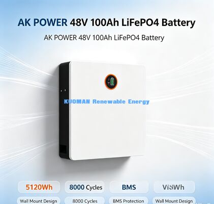 48V 100Ah ওয়াল মাউন্ট লিথিয়াম আয়রন ফসফেট ব্যাটারি CE UN38.3 সার্টিফাইড গ্লোবাল শিপিং