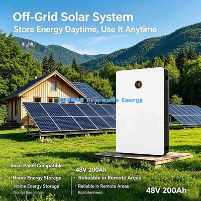 পাওয়ারওয়াল 48V 200Ah LiFePO4 ওয়াল ব্যাটারি আবাসিক সৌর সঞ্চয়স্থান সমাধান