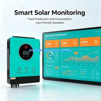 8.2kW 48V হাইব্রিড সোলার ইনভার্টার গ্রিড-টাইড এবং অফ-গ্রিড হোম সোলার পাওয়ার সিস্টেম