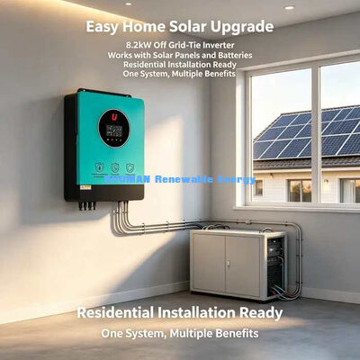 8.2KW Hybrid Solar Inverter 140A AC Charging Current Grid Battery Charging