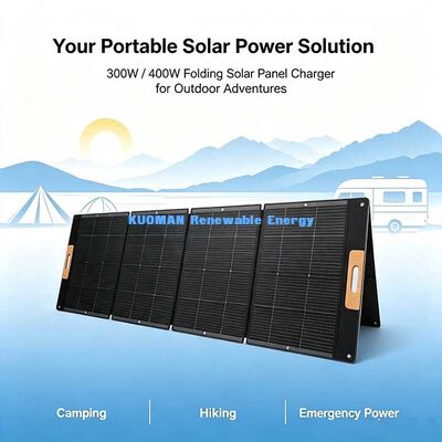 ফোল্ড-আপ 300W আউটডোর সৌর প্যানেল চার্জার, হালকা ওজন বহনযোগ্য অফ-গ্রিড সৌর শক্তি সরবরাহ