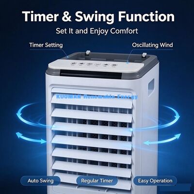 Summer Portable Water Air Cooler, Natural Sleep Wind Mode Mobile Evaporative Cooler Fan