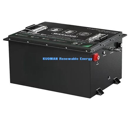 KM 36V -50-150Ah কাস্টমাইজড গল্ফ কার্ট লাইফপো 4 ব্যাটারি 8000 চক্র