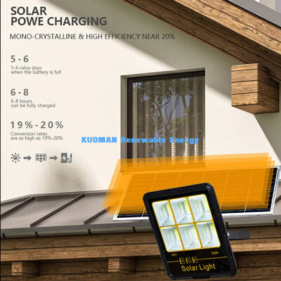 আইপি 65 ওয়াটারপ্রুফ 200W-400W সোলার ফ্লাডলাইট 15000LM হাই লুমেন এলইডি সোলার গার্ডেন ফ্লাডলাইট সহ