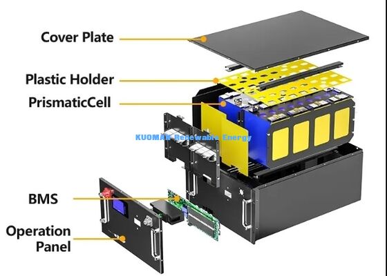 কেএম ৪৮ ভি ২০০ এএইচ লাইফপিও৪ ব্যাটারি র্যাক মডিউল গভীর চক্র ৮০০০ বার