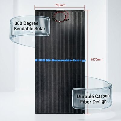 ভ্রমণ এবং আবাসনের জন্য 100W 210W IP68 জলরোধী নমনীয় সৌর প্যানেল পাতলা ফিল্ম ফটোভোলটাইক প্যানেল