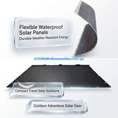 আইপি 67 ওয়াটারপ্রুফ 200W পাওয়ার আউটপুট 360 ° বন্ডেবল নমনীয় দ্বি-মুখী সৌর প্যানেলের জন্য আরভি হোম এবং ভ্রমণ