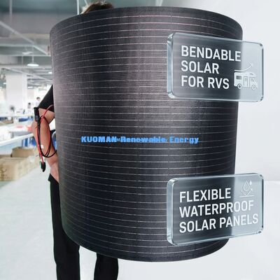 আইপি৬৭ জলরোধী কার্বন ফাইবার ডিজাইনের সাথে ২০০ ওয়াটের একক স্ফটিক সিলিকন নমনীয় সৌর প্যানেল