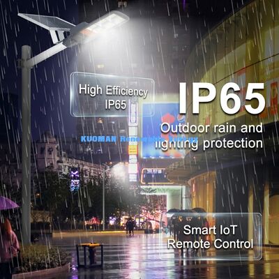 মনোক্রিস্টালাইন প্যানেল এবং IP65 জলরোধী রেটিং সহ উচ্চ উজ্জ্বলতা 180LM/W LED সোলার স্ট্রিট লাইট
