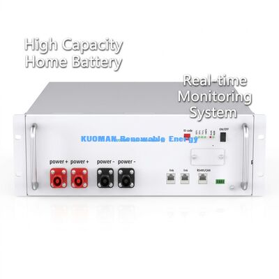 কেএম 48V 200Ah LiFePO4 হোম ব্যাটারি স্টোরেজ 10.24 kWh ক্ষমতা এবং আবাসিক শক্তি সঞ্চয়ের জন্য 8000+ সাইকেল সহ