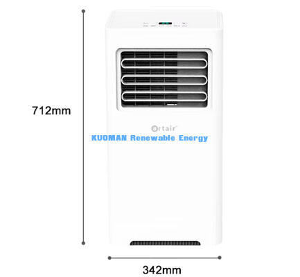 কমপ্যাক্ট মুভেবল পোর্টেবল AC 6000BTU EER 6.51 কম নয়েজ ডিজিটাল টাচ কন্ট্রোল ডর্ম এবং ছোট অফিস স্পেসগুলির জন্য
