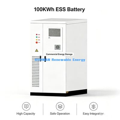 দৃঢ় 100KWh LiFePO4 ESS শক্তি সঞ্চয় ব্যবস্থা কঠোর পরিবেশ শিল্প গুদাম ব্যবহারের জন্য অভিযোজিত