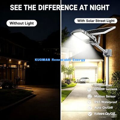 Wide Beam Angle Solar Street Light 70°\*150° Illumination Driveway Security Lamp