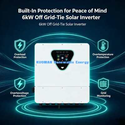IP65-6KL 6KW স্প্লিট ফেজ হাইব্রিড সোলার ইনভার্টার টাচ স্ক্রিন ও ওয়াইফাই সহ