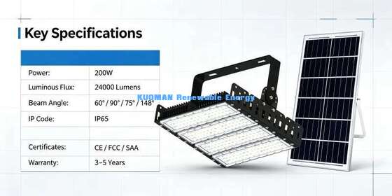 মাল্টি-এঙ্গেল মাউন্ট 200W সোলার LED ফ্লাড লাইট আইপি 65 ডাস্টপ্রুফ ওয়াটারপ্রুফ বড় এলাকা বহিরঙ্গন আলো