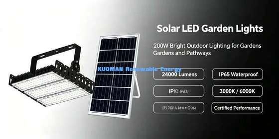 মাল্টি-এঙ্গেল মাউন্ট 200W সোলার LED ফ্লাড লাইট আইপি 65 ডাস্টপ্রুফ ওয়াটারপ্রুফ বড় এলাকা বহিরঙ্গন আলো
