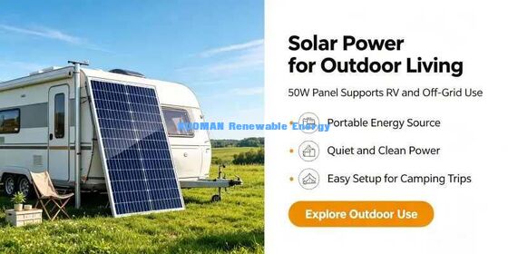50W উচ্চ দক্ষতা সৌর প্যানেল 700V সিস্টেম ভোল্টেজ রেটিং নিরাপদ অফ-গ্রিড শক্তি