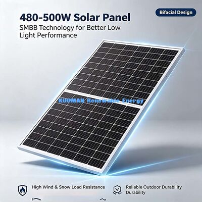 পাইকারি N-Type Bifacial Solar Panel 480W-500W, নির্ভরযোগ্য গুণমান নিশ্চিতকরণ