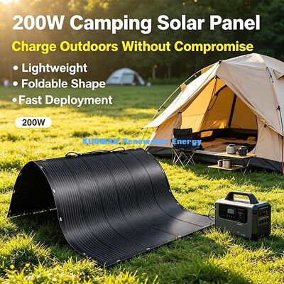 200W পাতলা নমনীয় সৌর প্যানেল, ওয়াটারপ্রুফ এমসি 4 সংযোগকারী বাঁকযোগ্য সৌর শক্তি ক্যাম্পার এবং হাউজবোটের জন্য