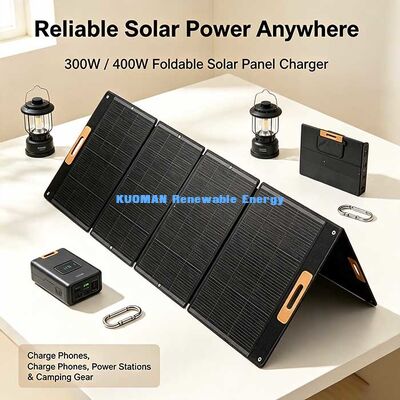 400W ভাঁজযোগ্য জলরোধী সৌর প্যানেল, আরভি ক্যাম্পার ভ্যান এবং হোম ব্যাকআপের জন্য অফ-গ্রিড সৌর চার্জার