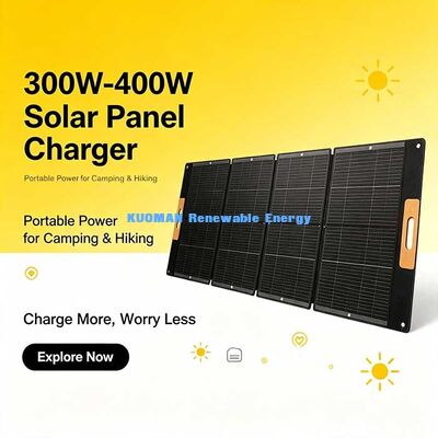400W ফোল্ডিং সোলার পাওয়ার প্যানেল, জরুরি বাড়ির ব্যবহারের জন্য IP67 জলরোধী পোর্টেবল সোলার চার্জার
