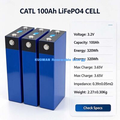 3.2V 100Ah Lifepo4 প্রিজম্যাটিক লিথিয়াম-আয়ন সেল, সম্পূর্ণ ইতিবাচক-নেগেটিভ টার্মিনাল, সৌর শক্তি সঞ্চয় ব্যাটারি সেল