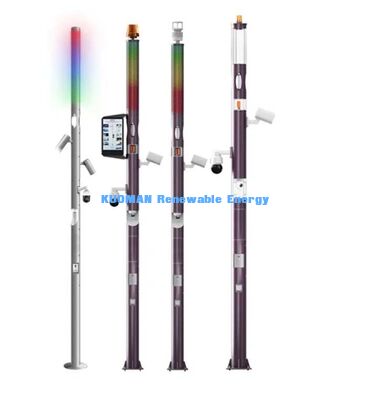 LED আলো, ক্যামেরা, ওয়াইফাই এবং জরুরি কল সহ মডুলার স্মার্ট পোল
