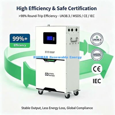 51.2V 100Ah সোলার স্টোরেজ LiFePO4 ব্যাটারি, সর্বোচ্চ 100A ক্রমাগত চার্জ / নিষ্কাশন