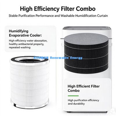 Smart Wifi Air Purifier Humidifier Combo, 5-Layer Purification, Remove Smoke Pet Odor Pollen Bacteria
